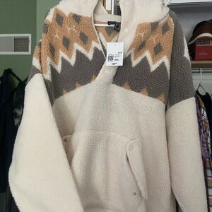 Mens Forever 21 Sherpa hoodie